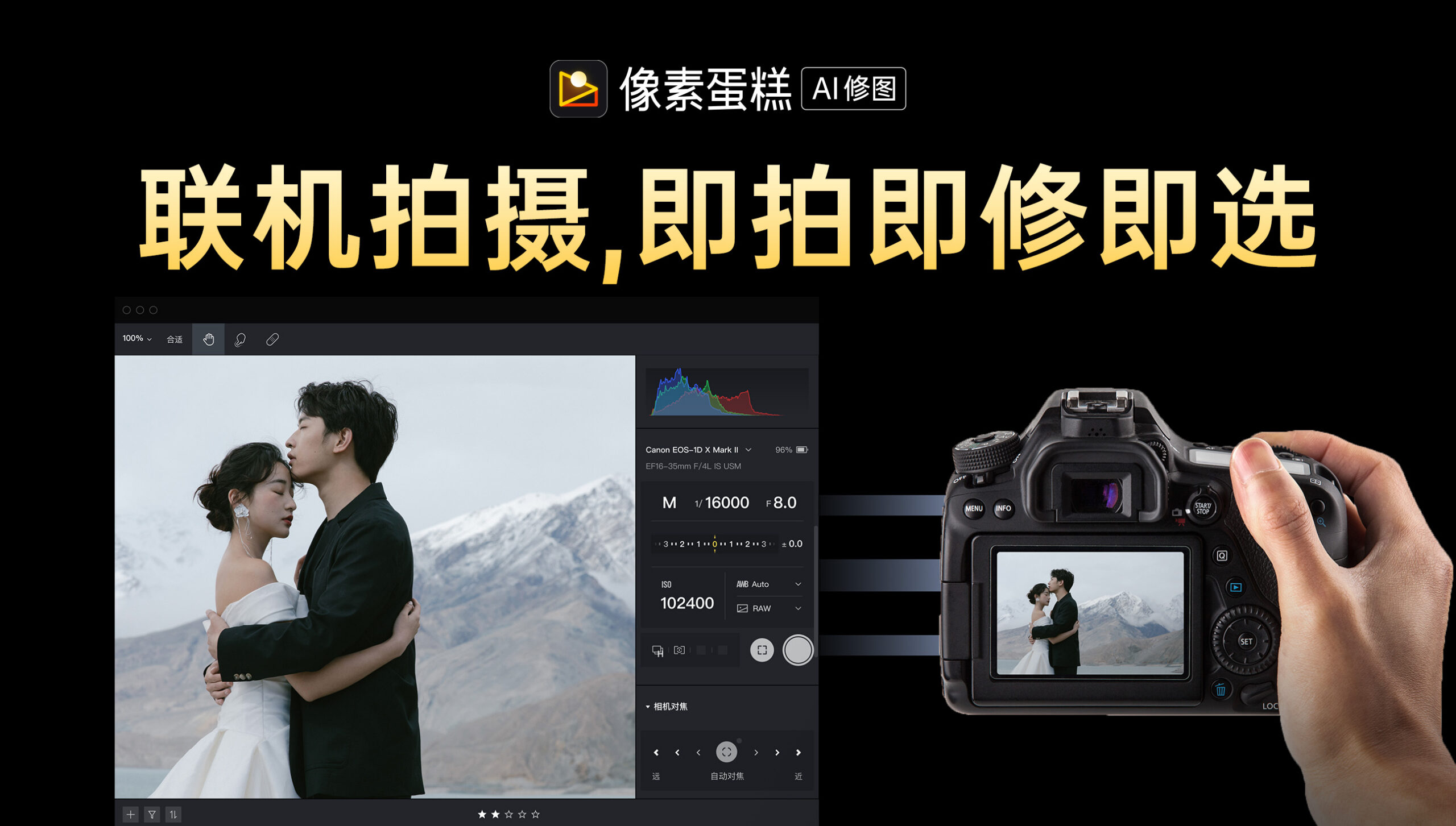 像素蛋糕 AI 修图软件功能展示图