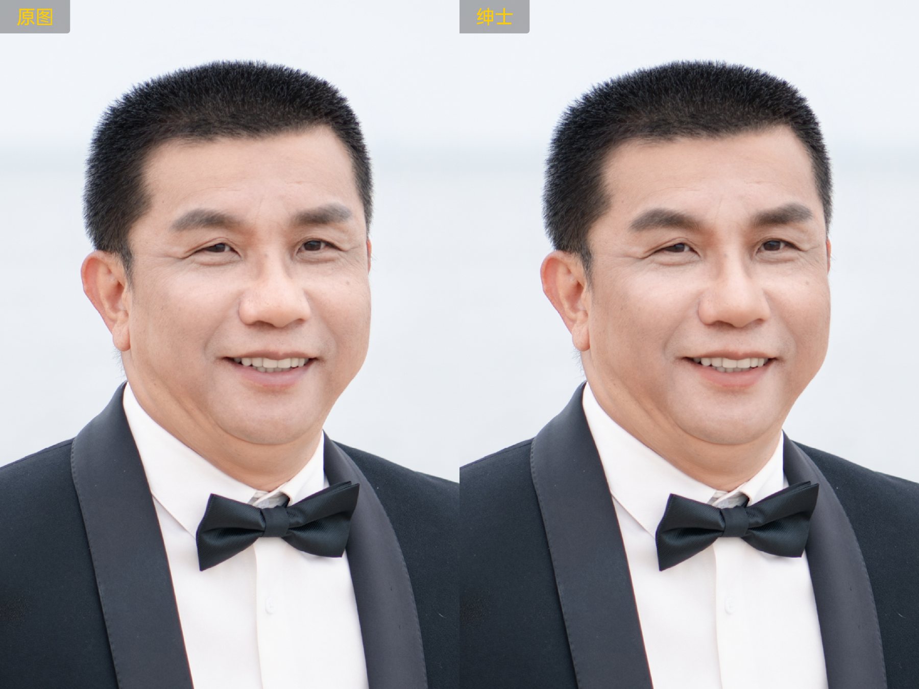 婚纱客片妆面真实感示意