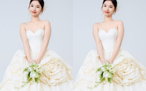 婚纱照有近景也有全身，后期最怕前后不像一套