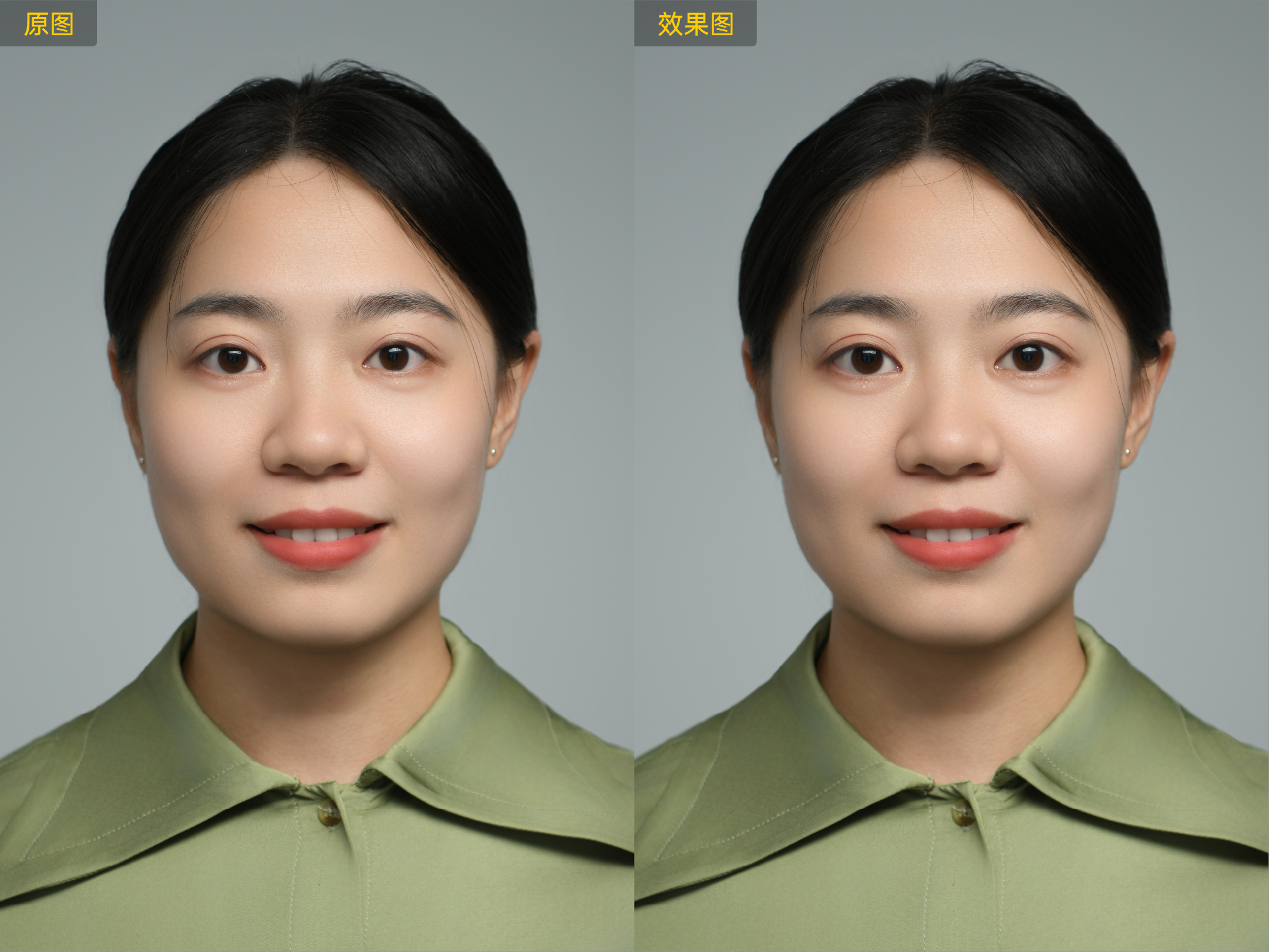 五官顺但不像本人示意