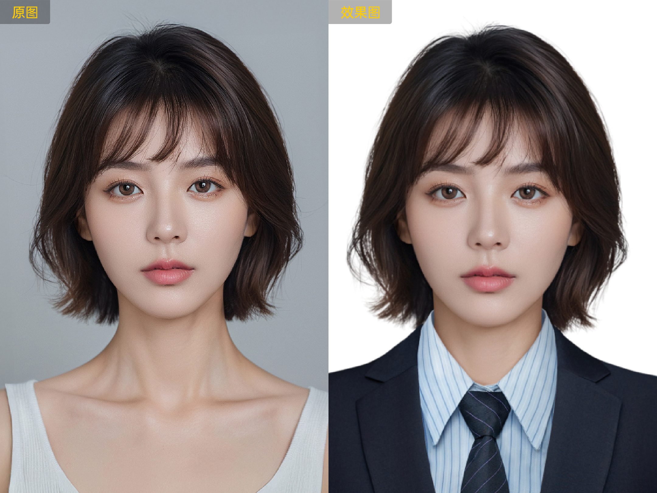 电子版证件照制作示意