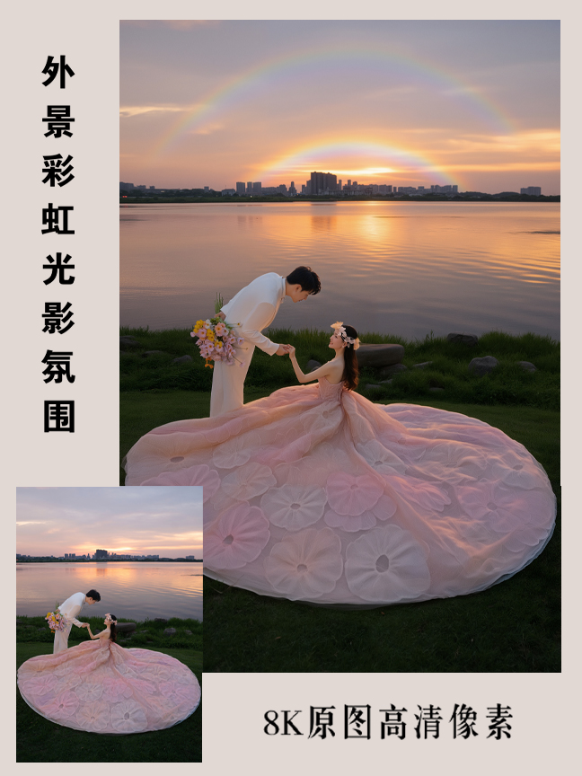 外景彩虹光影氛围效果封面