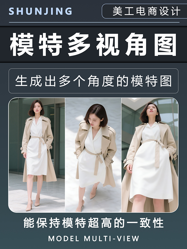 模特多视角图效果封面