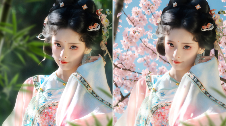 春日樱花 · 效果对比