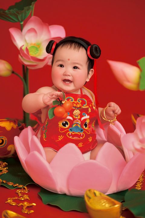 儿童年画娃娃写真AI追色推荐效果示例