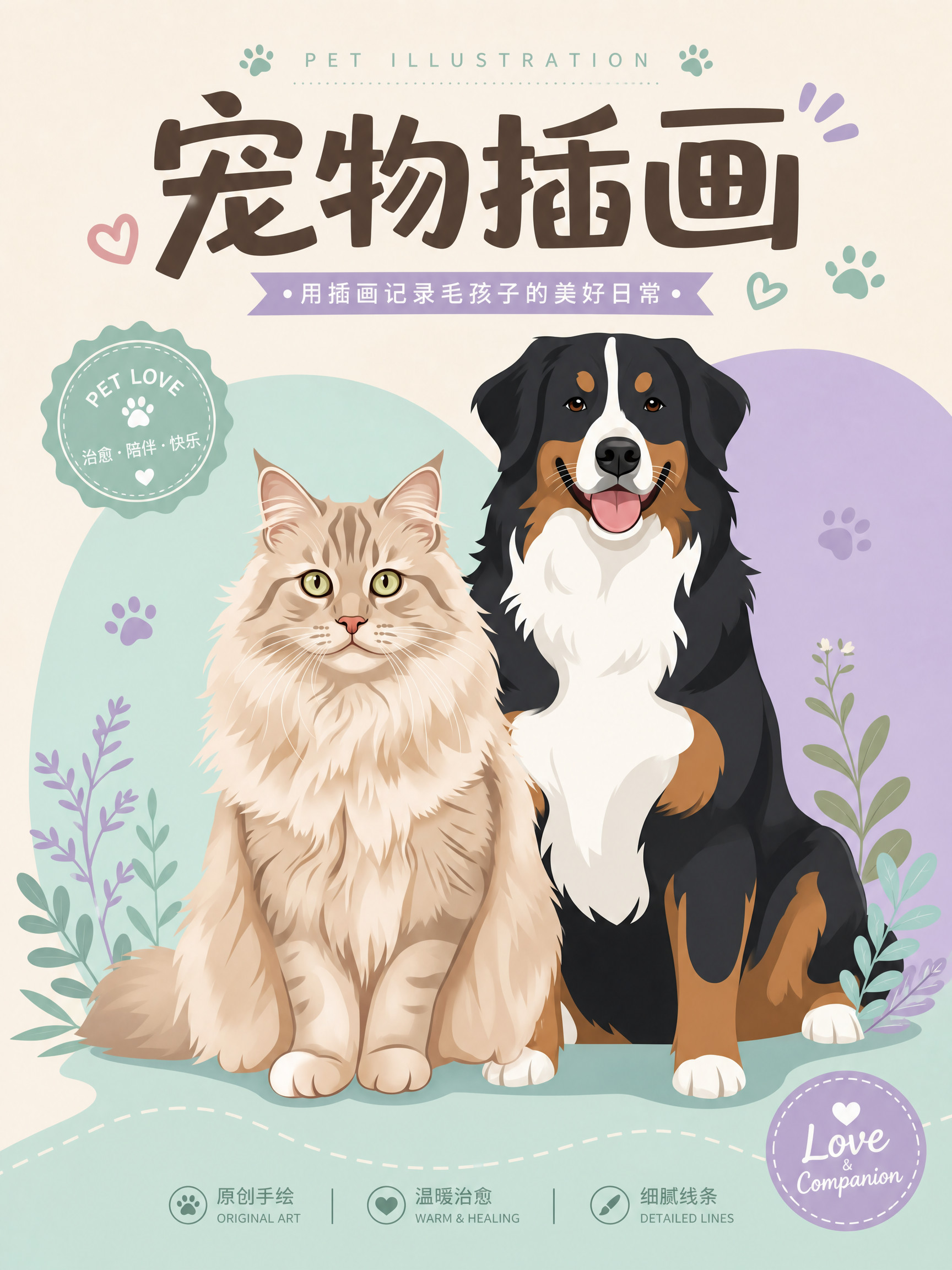 宠物插画封面