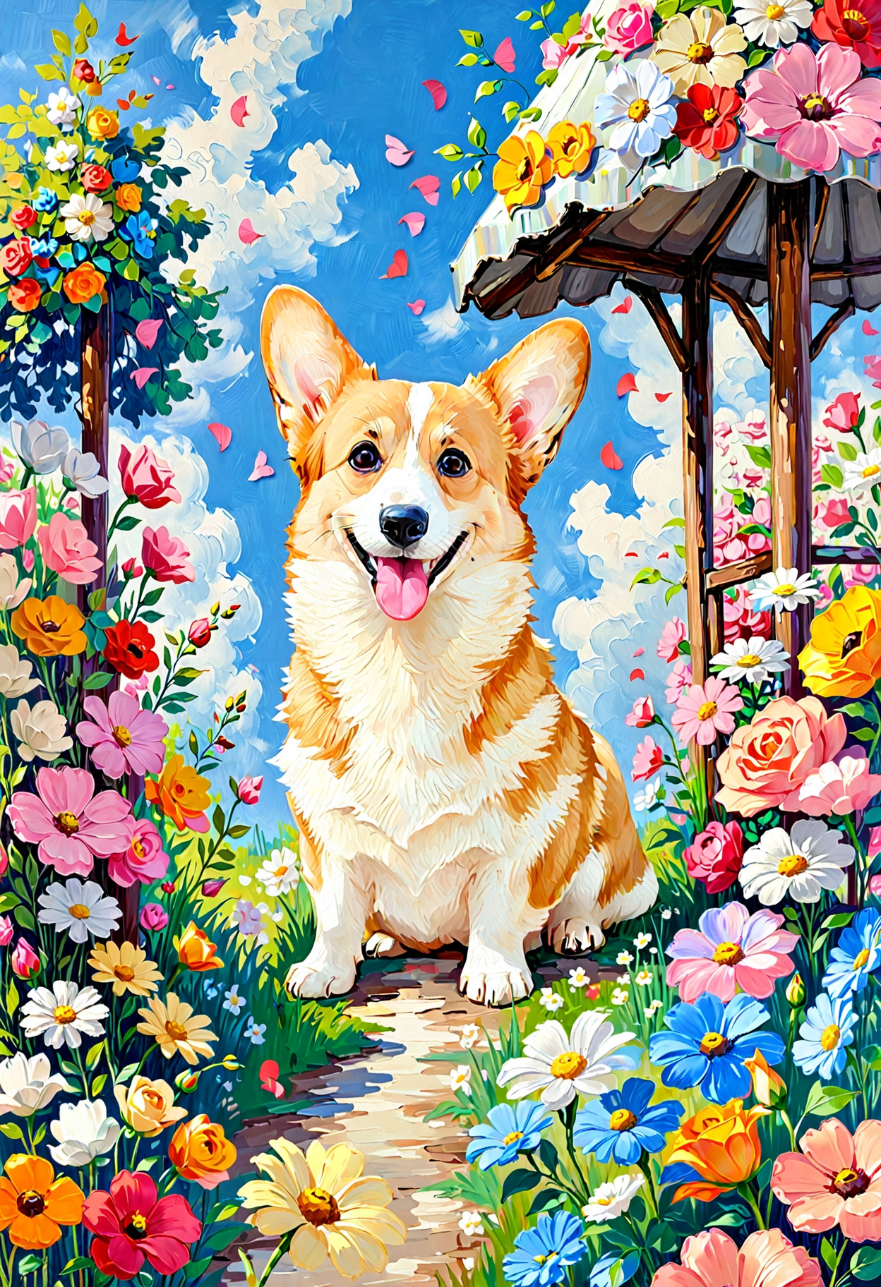 宠物油画处理流程：油画结果